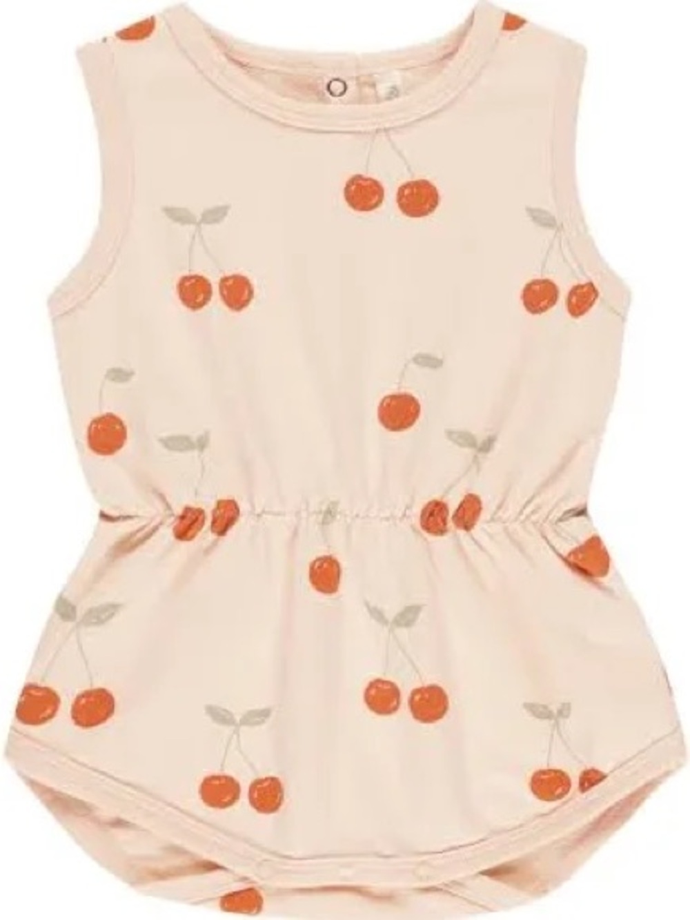Rylee and Cru Cherry Print Baby Romper - Pink